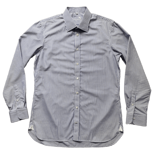 Regent - Bengal Stripe Shirt - Navy/White - Regent Tailoring Salisbury
