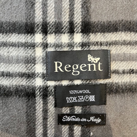 Regent - Check Scarf - Grey/Black - Regent Tailoring Salisbury