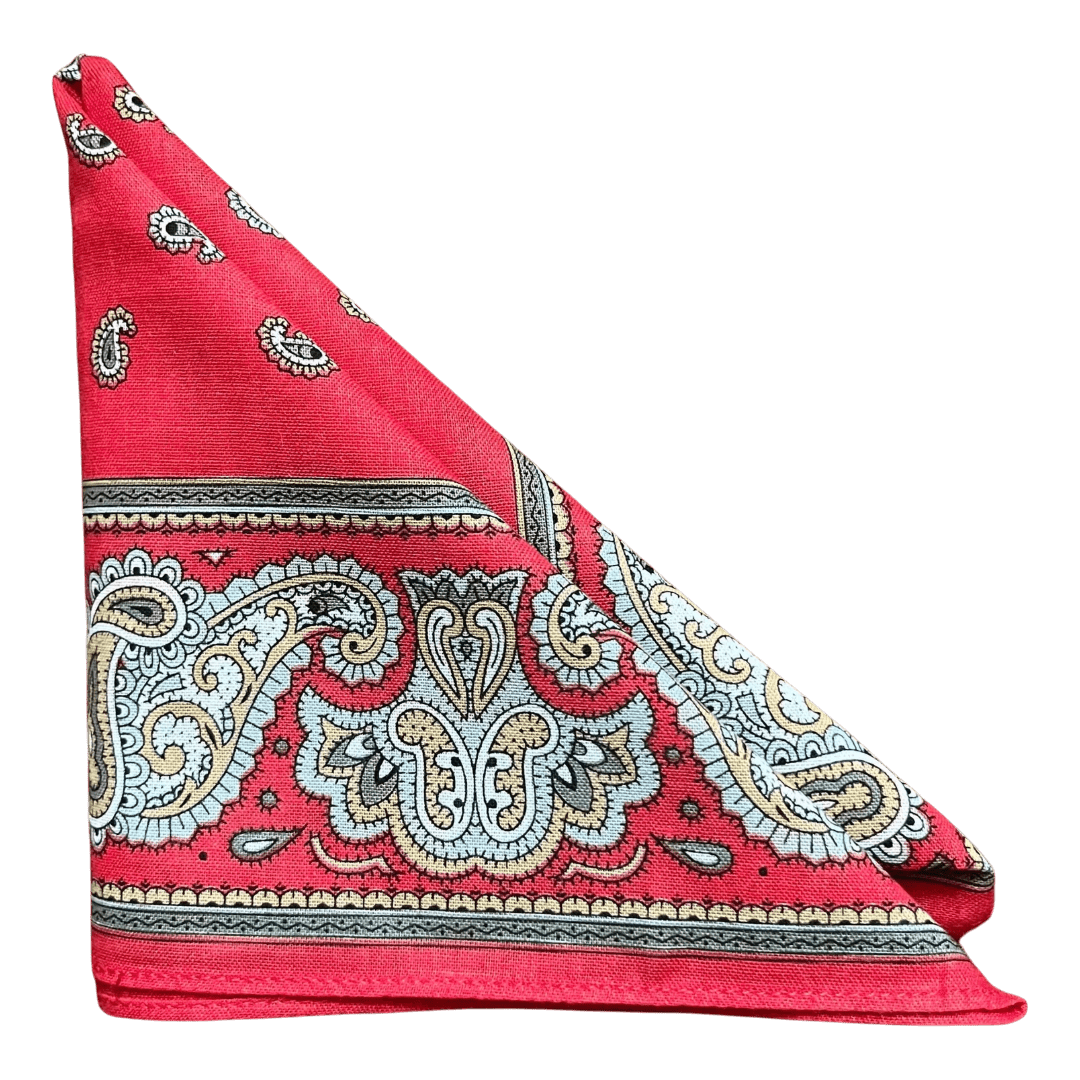 Regent - Cotton Hanky - Bandana - Red Paisley - Regent Tailoring Salisbury