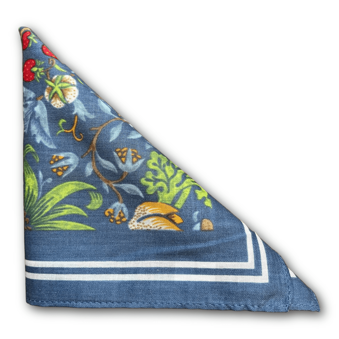 Regent - Cotton Hanky - Bandana - William Morris Liberty Print 'Strawberry Thief' Pattern - Regent TailoringRegent