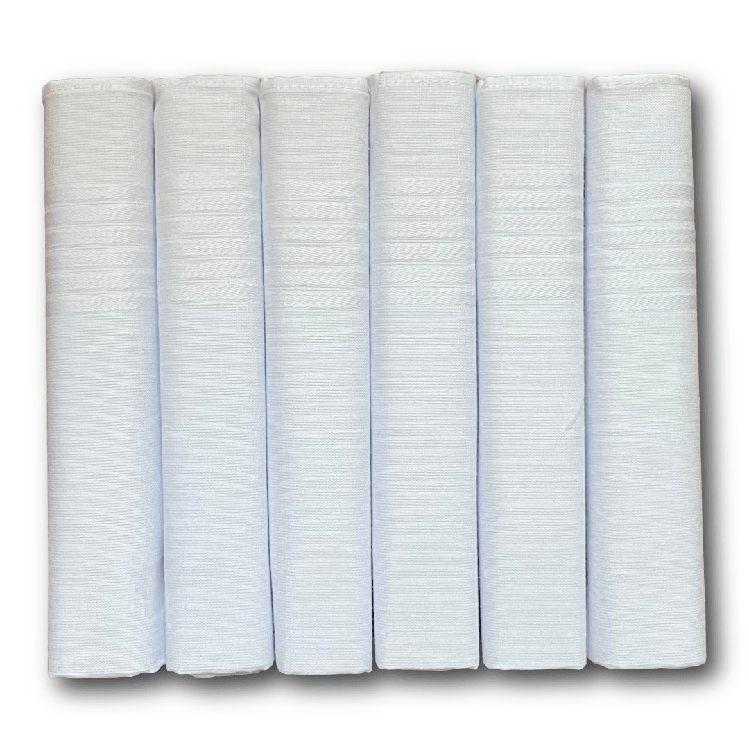 Regent - Cotton Hanky - Set of 6 Luxury handkerchiefs - White - Regent TailoringRegent
