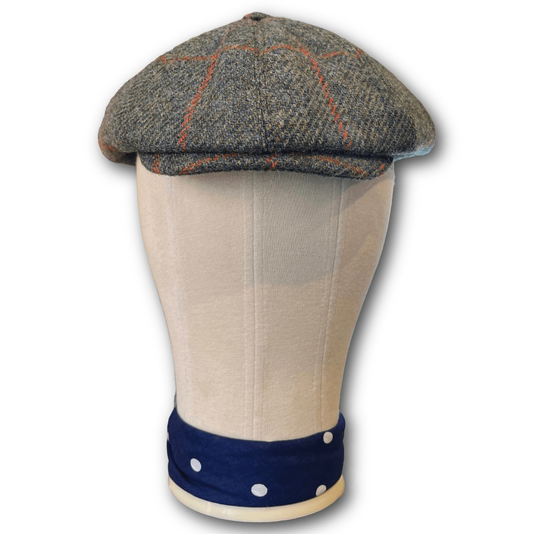 Regent - Flat Cap - Green/Red/Orange Tweed - Regent TailoringRegent