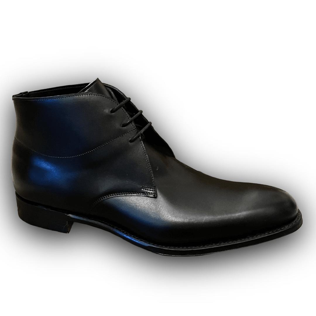 Regent - 'Frank George' Chukka Boot - Black Calf Leather - Regent TailoringRegent