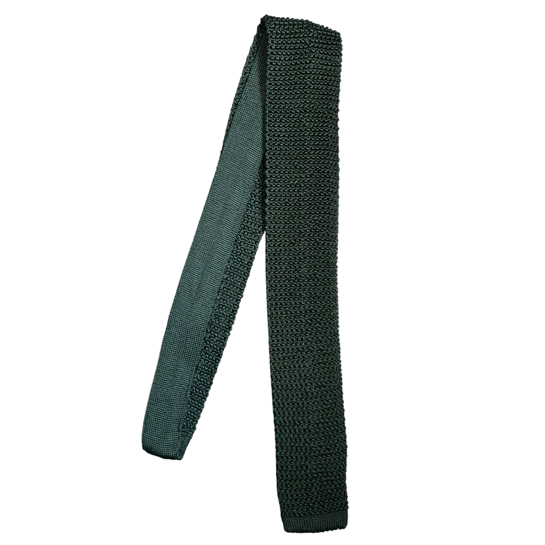 Regent - Knitted Silk Tie - Forest Green - Regent Tailoring Salisbury