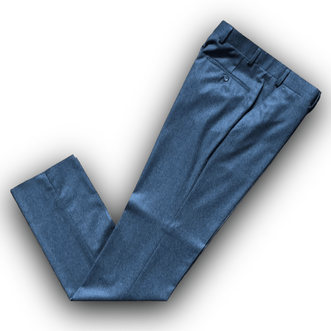 Regent - "New" Maxwell Trouser - Grey Flannel Wool - Regent TailoringRegent