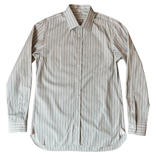 Regent - Prune- Twill - Multi Stripe - Regent Tailoring Salisbury