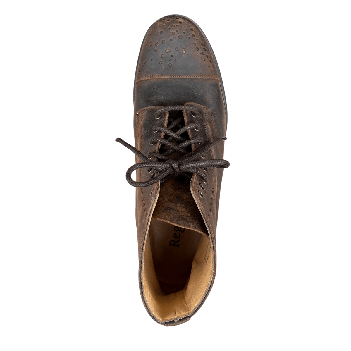 Regent - 'Roger' - Buckshot Brogue Derby Boot - Wax Leather - Regent Tailoring Salisbury