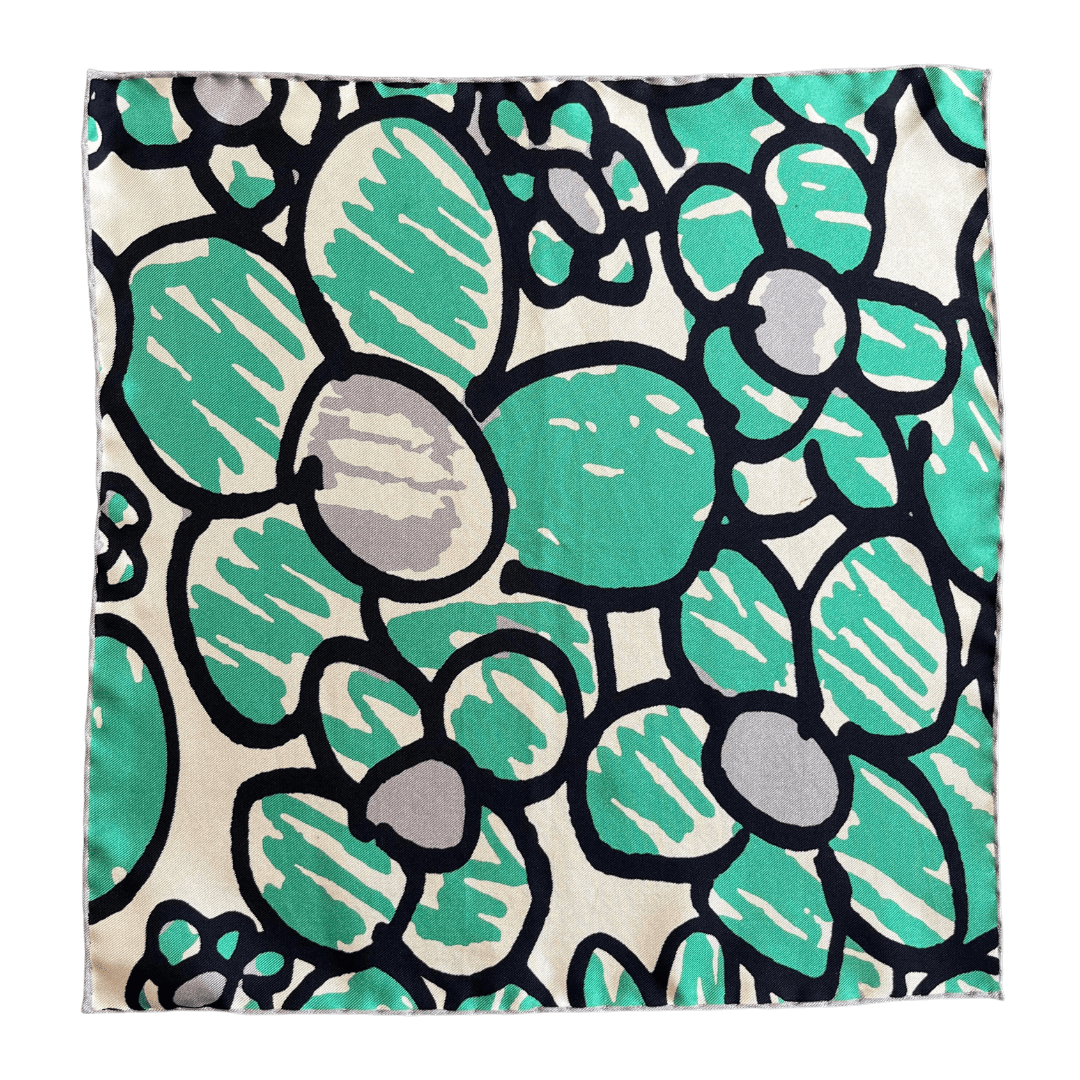 Regent - Silk Pocket Square - Green Daisy - Regent Tailoring Salisbury