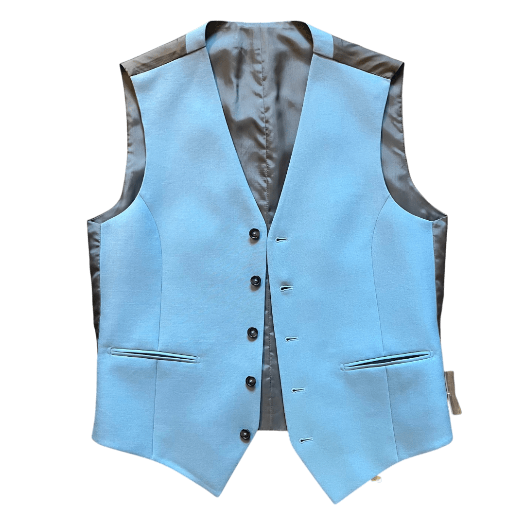 Regent - Sky Blue Waistcoat - Wool - Regent Tailoring Salisbury