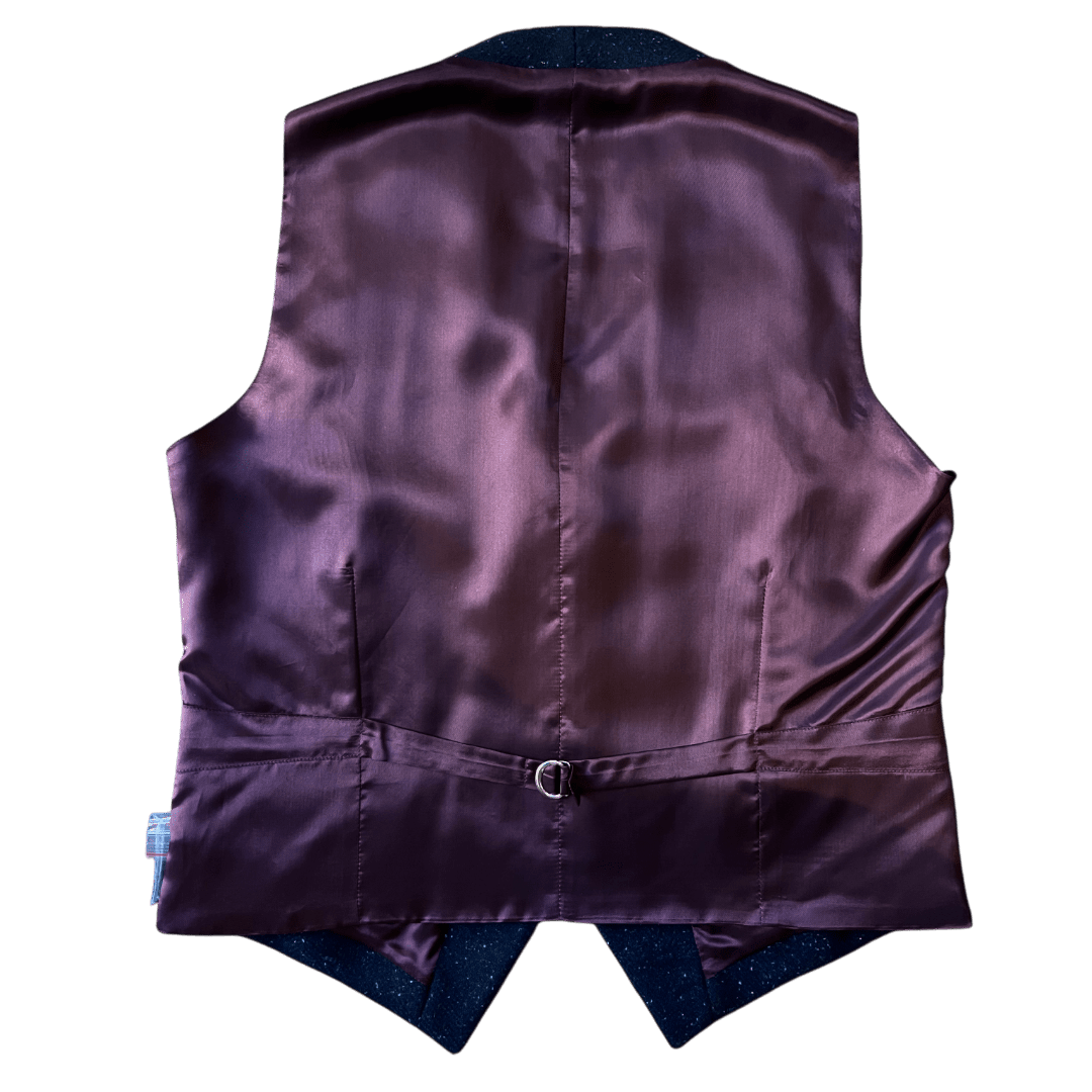 Regent - Thistle Waistcoat – Navy Fleck Tweed - Regent Tailoring Salisbury