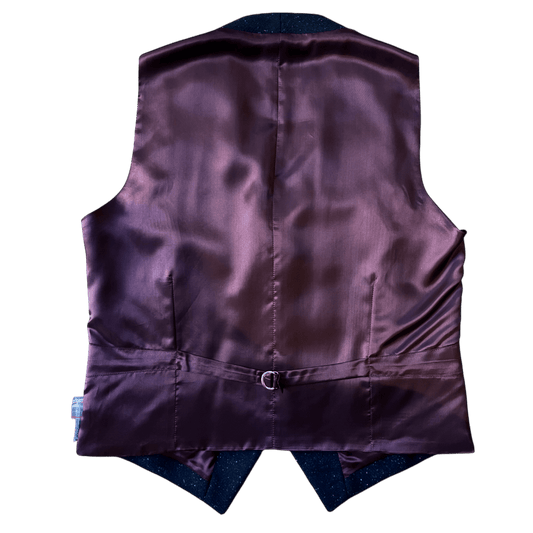 Regent - Thistle Waistcoat – Navy Fleck Tweed - Regent Tailoring Salisbury