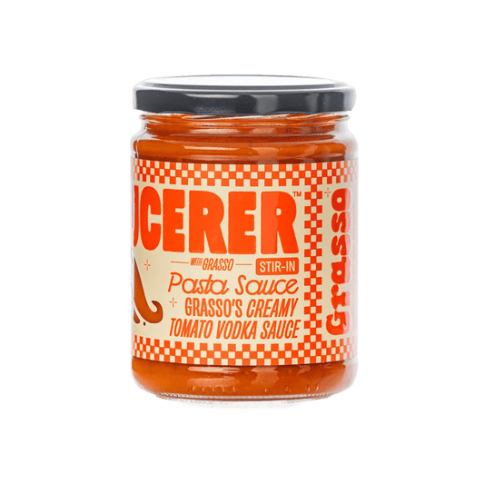 The Saucerer x Grasso - Creamy Tomato Vodka Pasta Sauce - 510g - Regent Tailoring Salisbury