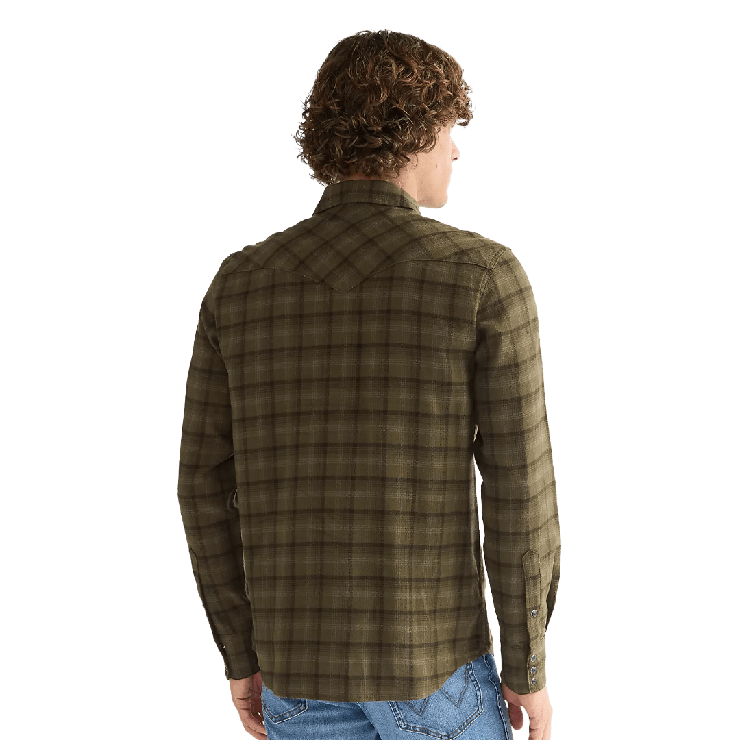 Wrangler - Regular Western Shirt – Olive Night - Regent Tailoring Salisbury