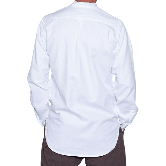 Yarmouth Oilskins - The Admiralty Shirt - Grandad collar - Cotton - White - Regent Tailoring Salisbury