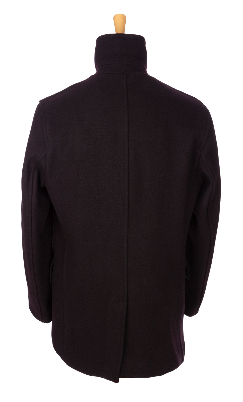 Navy English Melton wool Churchill/Reefer-style peacoat overcoat by Gloverall, English-made masters of tradition and style.