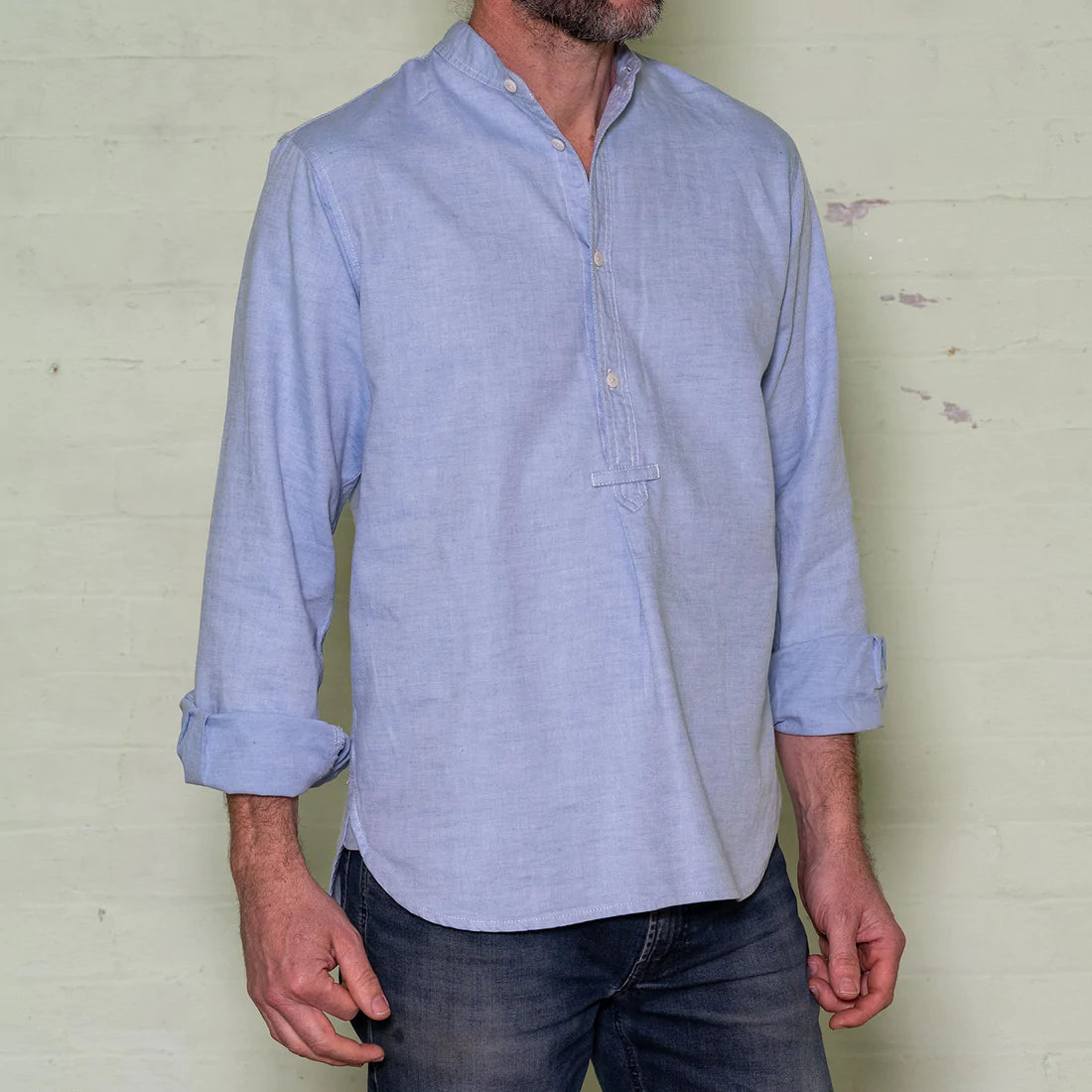 Yarmouth Oilskins - The Admiralty Shirt - Cotton - Light Blue