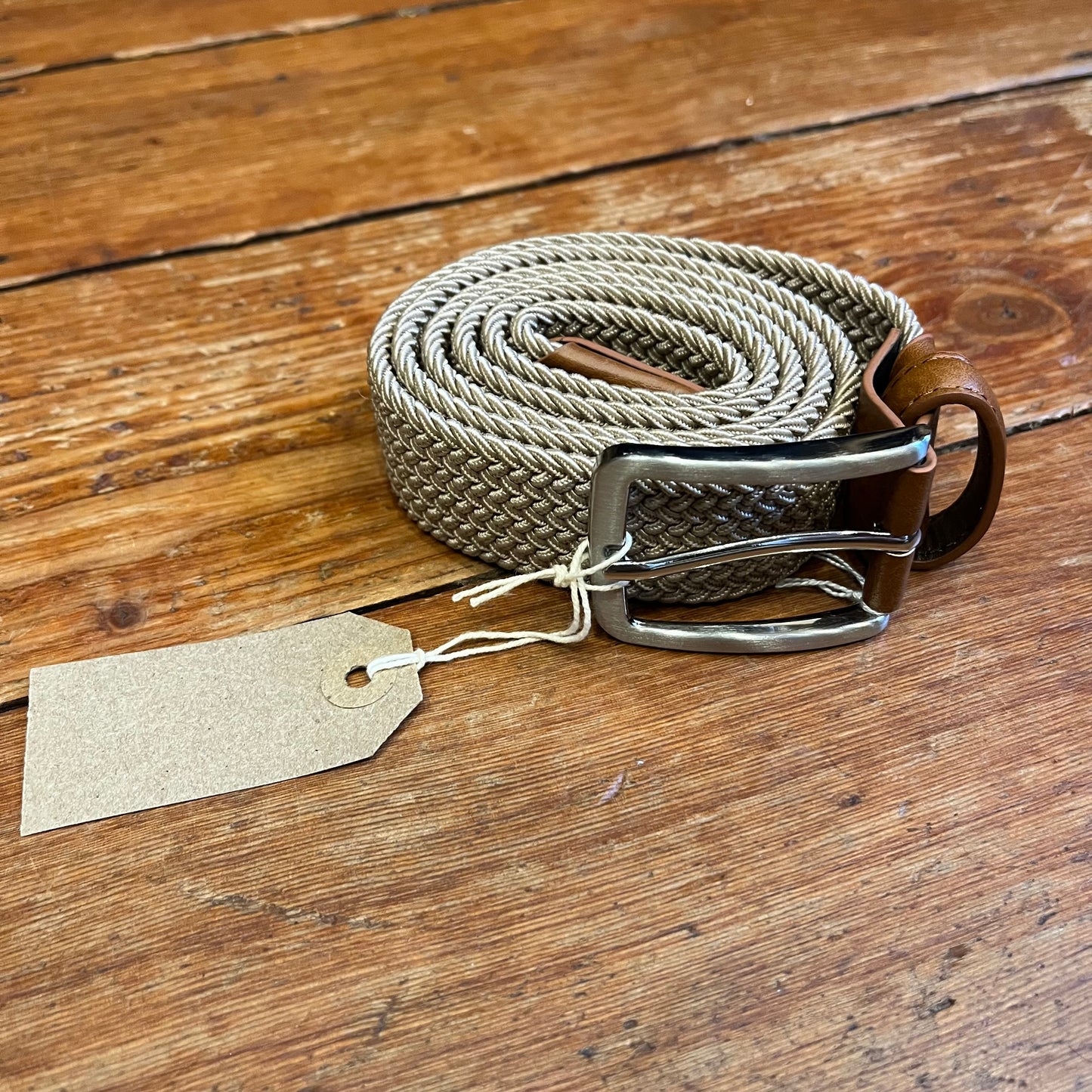 Regent -  Woven Elastic belt  - Beige