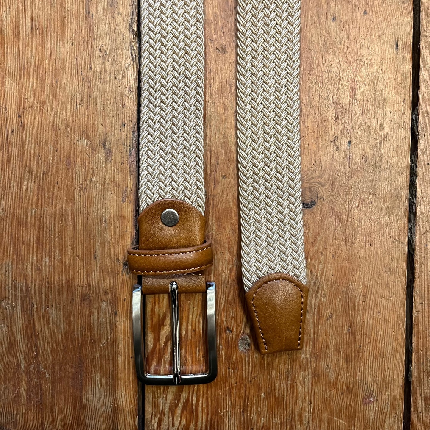 Regent -  Woven Elastic belt  - Beige