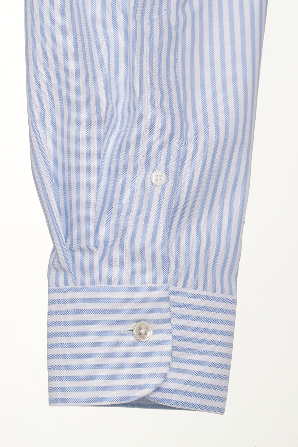 Regent - Oxford Stripe Shirt - White/Sky Blue