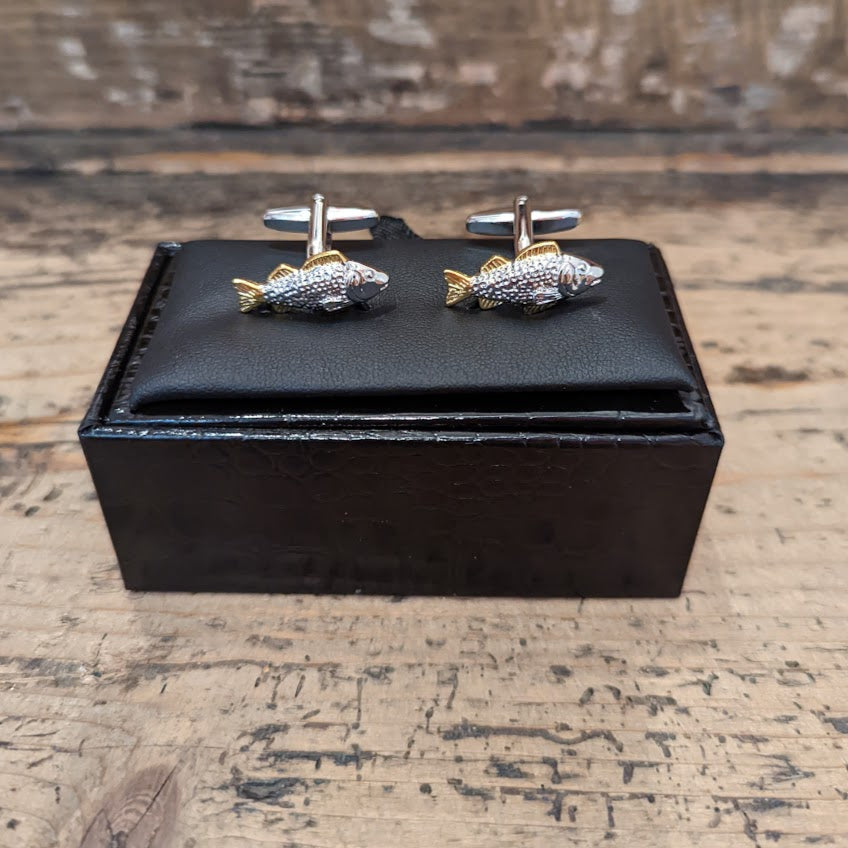 Regent - Cufflinks - Fish - Silver & Gold colour