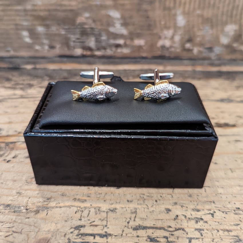 Regent - Cufflinks - Fish - Silver & Gold colour
