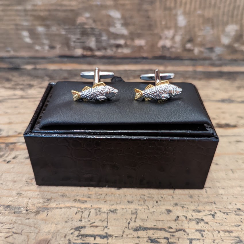 Regent - Cufflinks - Fish - Silver & Gold colour