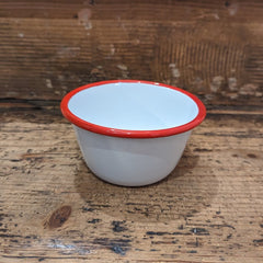 Regent - Enamelware - Bowl - Small 10cm - White with Red Edging