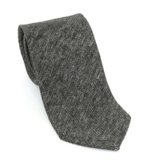 Regent Luxury Silk & Cotton Tie - Charcoal Grey