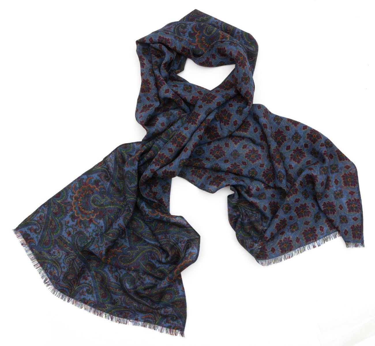 Luxury merino wool unisex scarf designed and produced exclusively by Regent featuring a unique patterning and made in the UK.