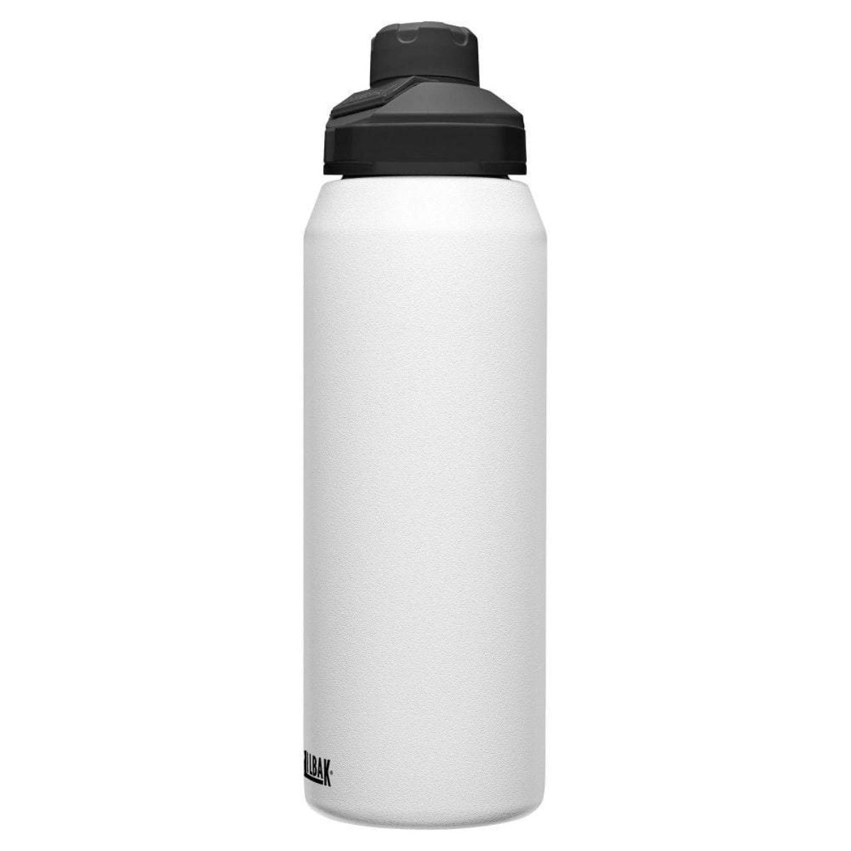 Stainless steel vacuum insulated thermos/bottle by technological wizards Camelbak, featuring leak-proof design, magnetic cap and easy carry handle.