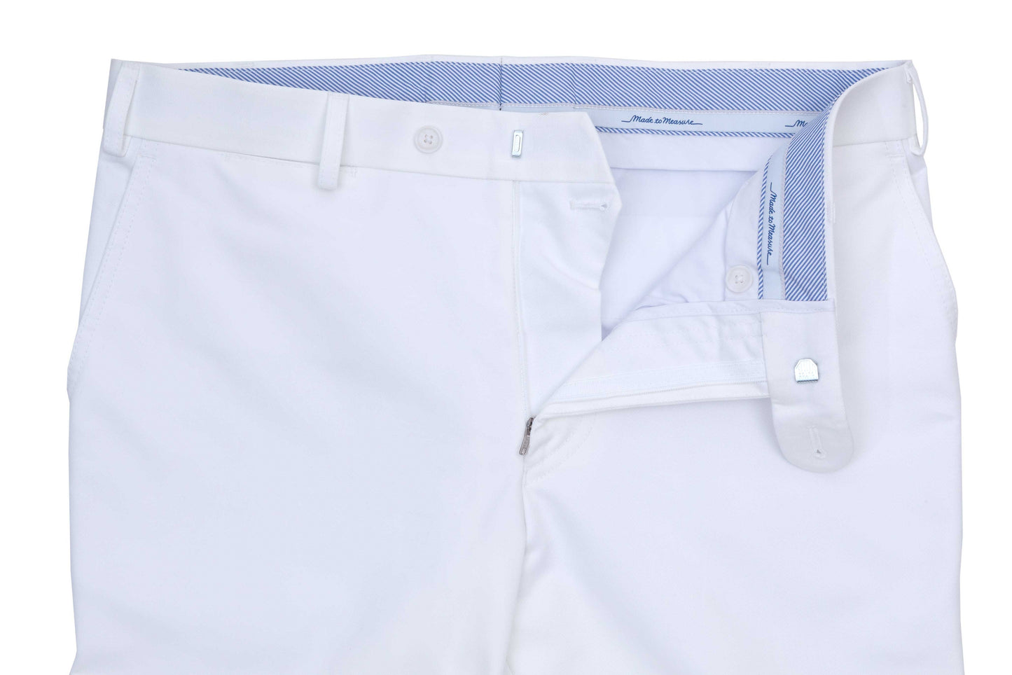 Regent Trousers - 'Collins' - White Cotton - Regent Tailoring