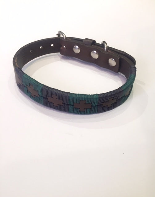 Regent - Dog Collar - Argentinian - Green/Navy - Regent Tailoring