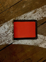 Regent - Billfold Wallet - Canvas & Leather - Orange