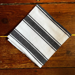 Regent Homeware - Cotton Tea Towels - Pack of 3 assorted Stripes - Black