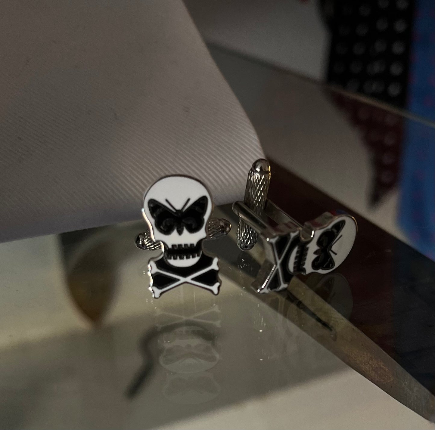 Regent Cufflinks - Regent Skull with Butterfly - Regent Tailoring