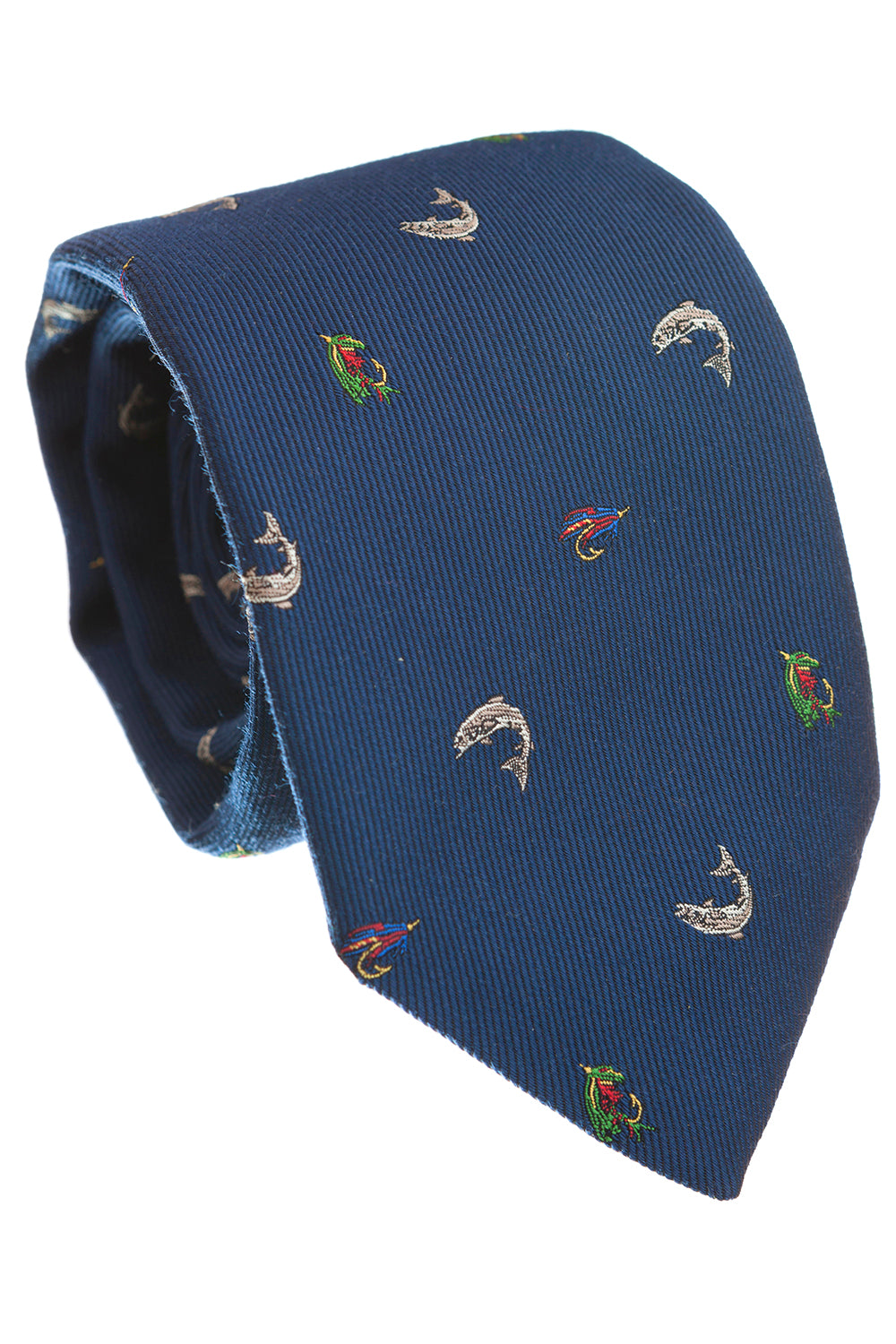 Regent - Navy Wool Tie - Fishing - Regent Tailoring