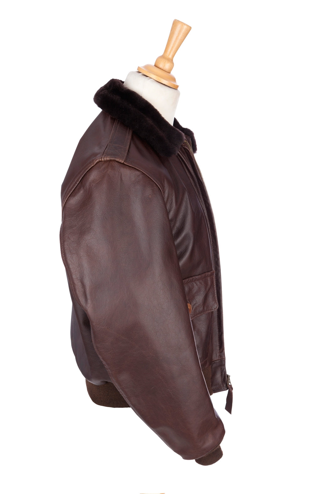 Regent and Aero Leather - A2 Bomber Jacket - Brown Steerhide - Regent Tailoring