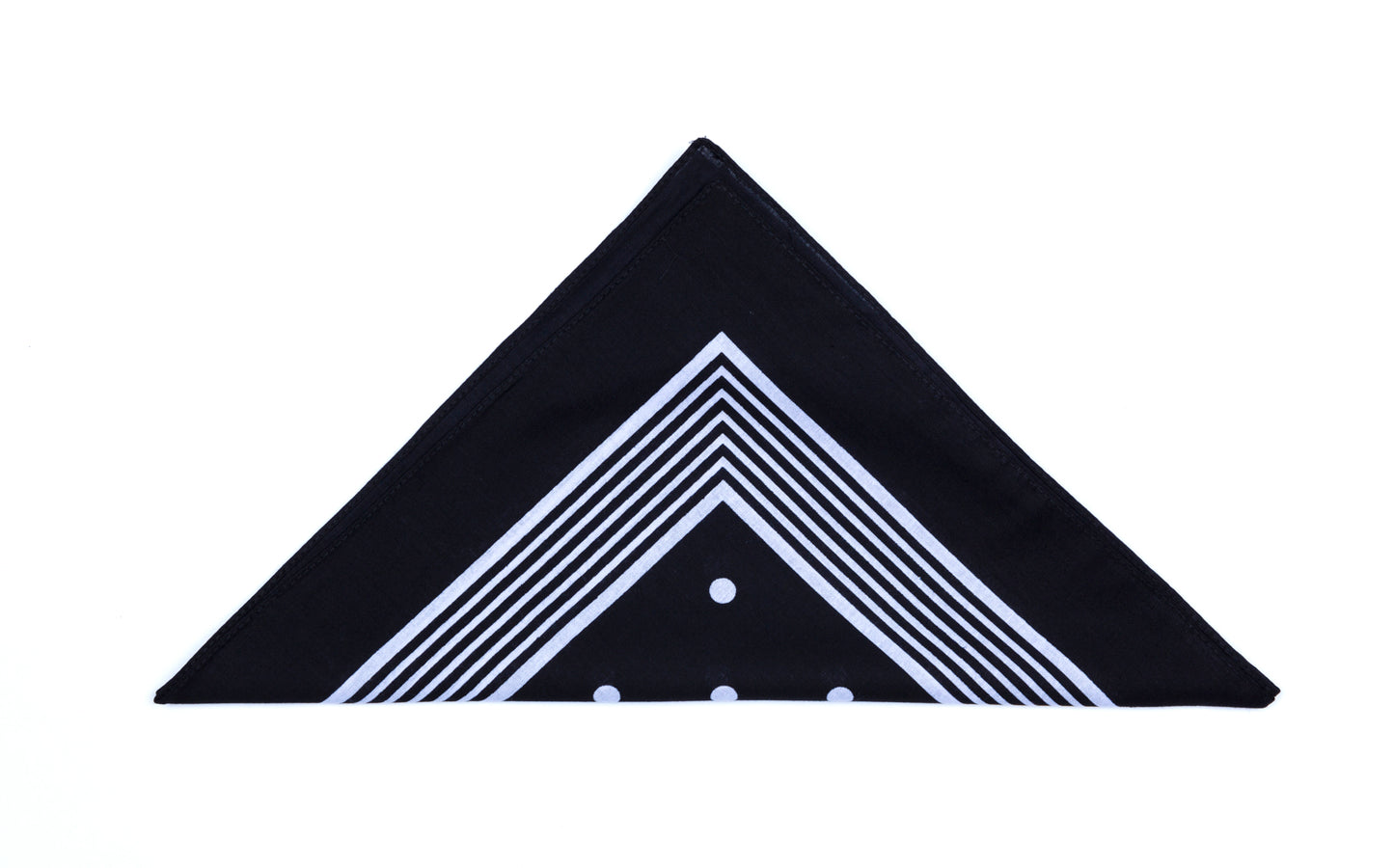 Regent - Cotton Hanky - Bandana - Black with White Spot - Regent Tailoring