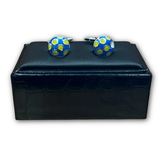 Regent - Cufflinks - Yellow/Blue Circles