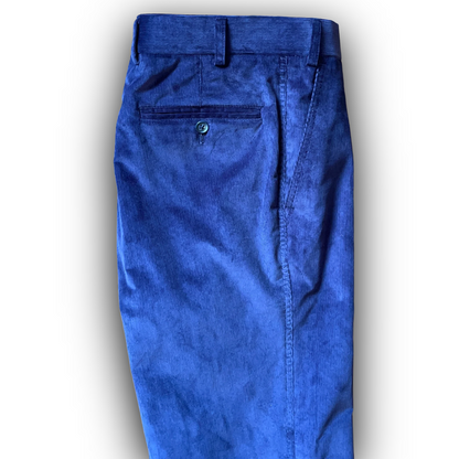 Regent - 'Tony' Trousers - Egyptian Blue Pin Corduroy