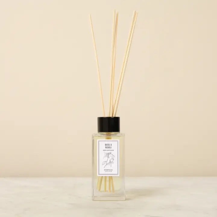 Norfolk Natural Living - Natural Reed Diffuser - Basil & Neroli