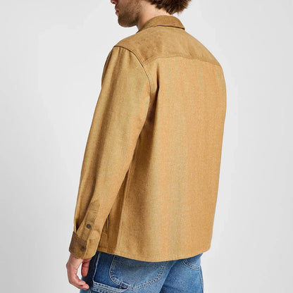 LEE - Mixed Fabric Shirt - Glazed Ginger