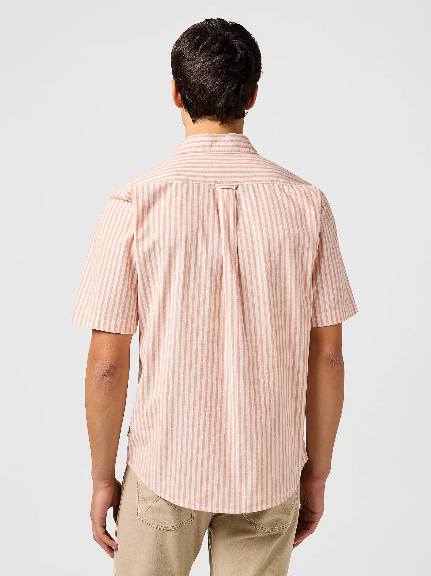 Wrangler - Stripe Short Sleeve Shirt - Flamingo Pink