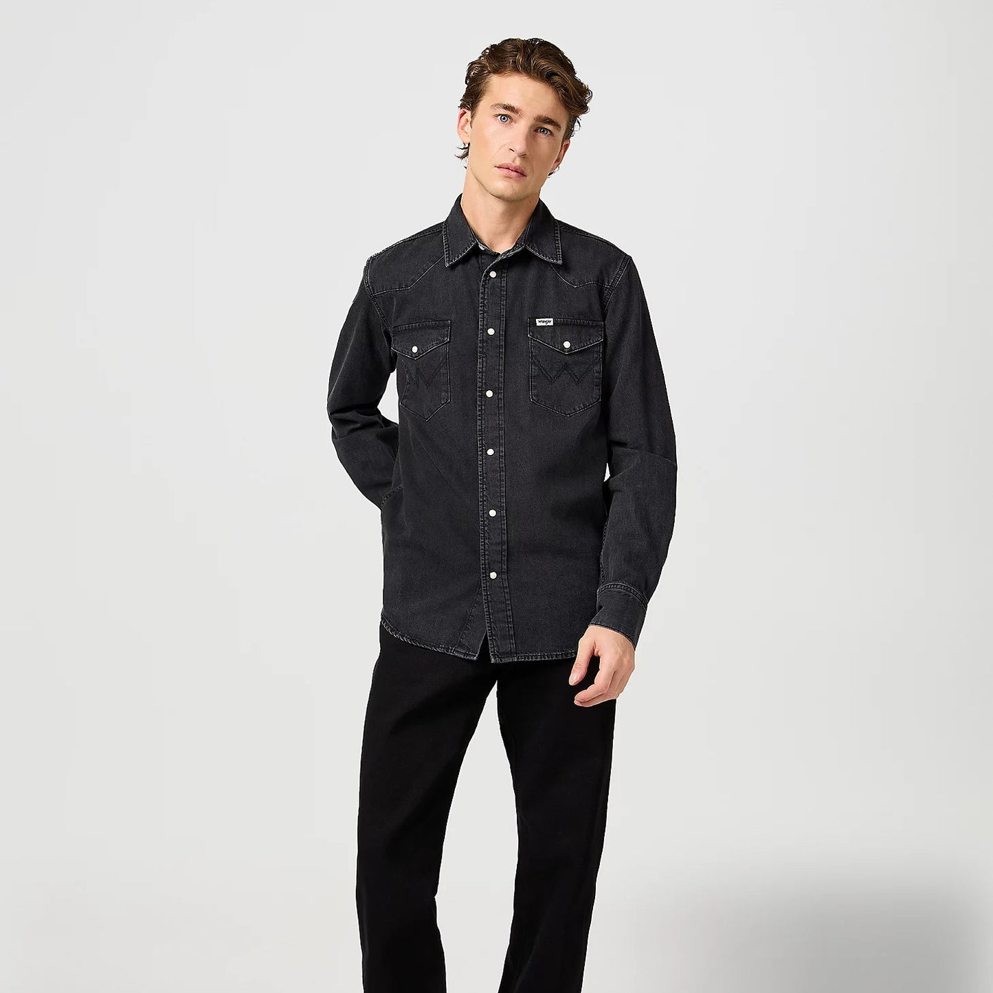 Wrangler - Western Shirt - Rinse Black