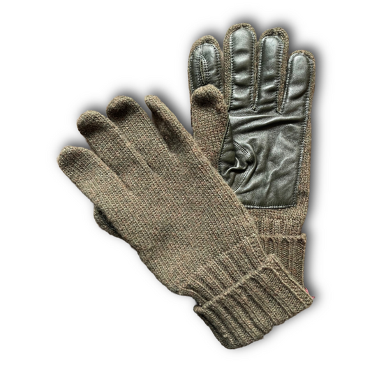 DENTS - Browning - Men's Knitted Shooting Gloves with Leather Palm - Olive