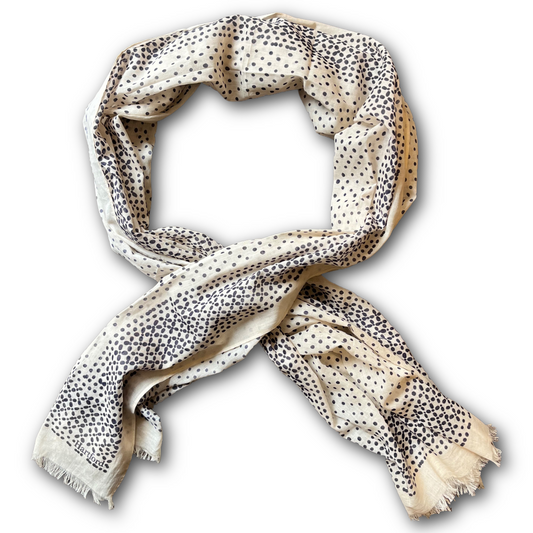 Hartford - Scarf Dot - Ecru/Navy