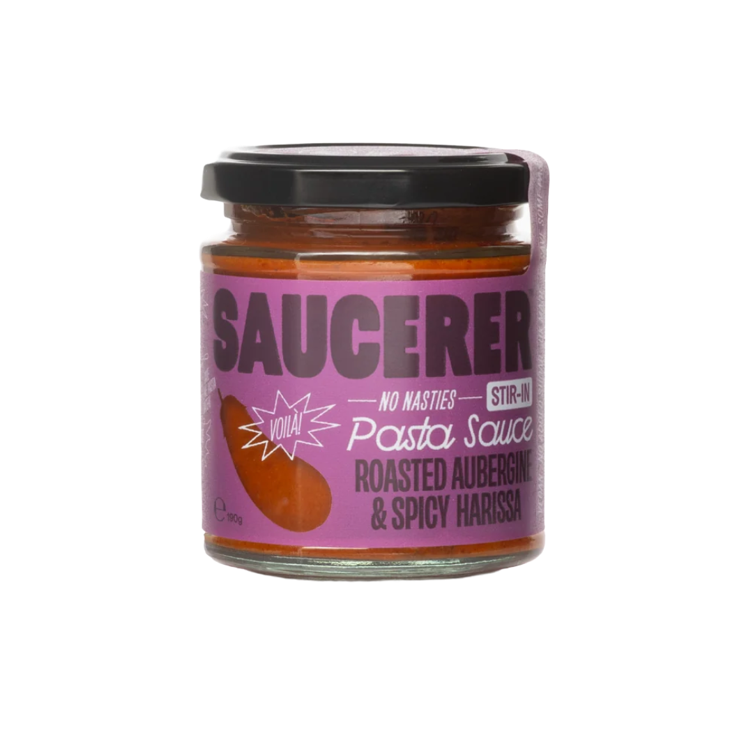 The Saucerer - Roasted Aubergine & Spicy Harissa Pasta Sauce - 190g