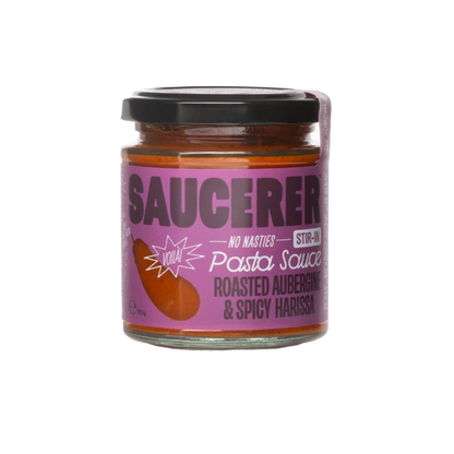 The Saucerer - Roasted Aubergine & Spicy Harissa Pasta Sauce - 190g