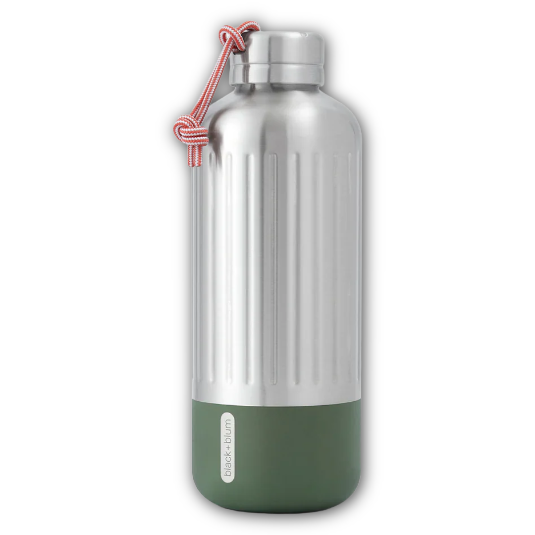 Black and Blum olive green/ khaki large stainless steel water bottle sold at regent in salisbury