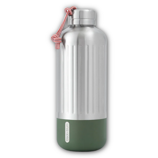 Black and Blum olive green/ khaki large stainless steel water bottle sold at regent in salisbury